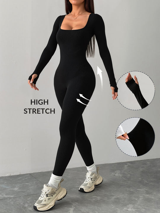 Damen Hochdehnbarer Jumpsuit EB