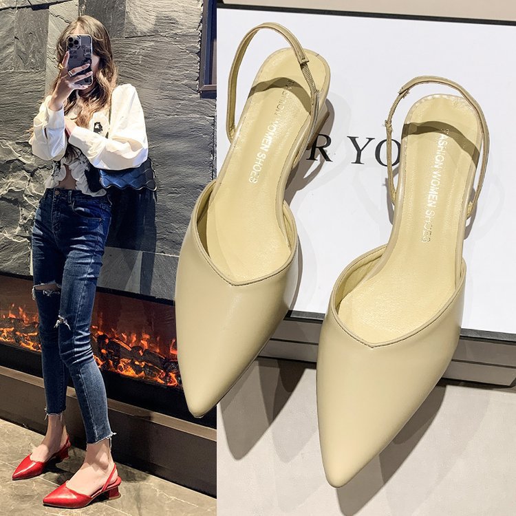 Damen Elegante Sling-Pumps mit spitzer Kappe und modischem Absatz EB