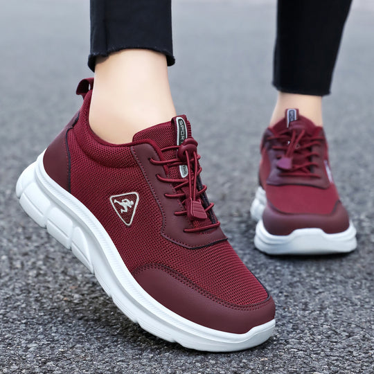 Damen Sportliche hochdämpfende Sneakers mit atmungsaktivem Obermaterial EB