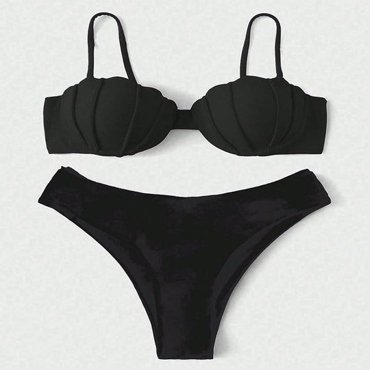 Damen Push-Up Bikini mit elegantem Muscheldesign EB