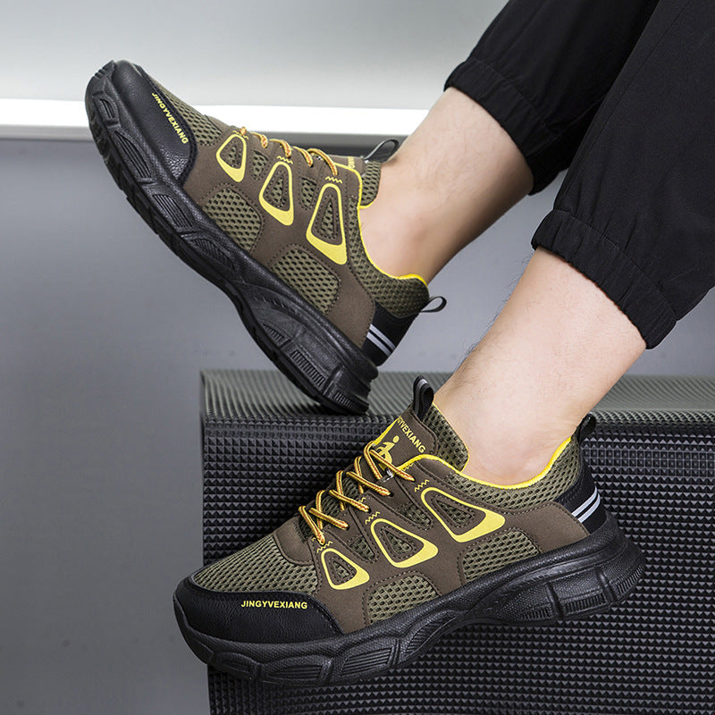 Damen Sportliche Atmungsaktive Sneakers mit rutschfester Sohle und elastischen Elementen EB
