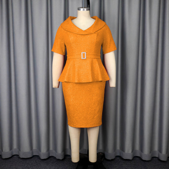 Damen figurbetontes Peplum-Kleid mit Raffinierter Taillierung EB