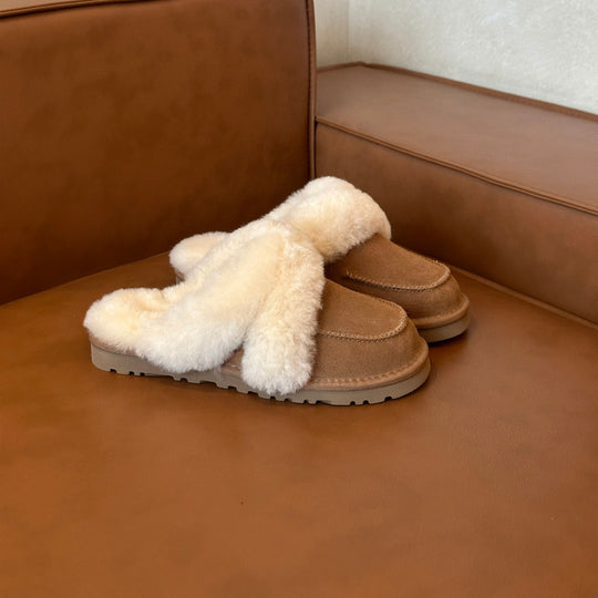 Damen Flauschige Clogs mit weichem Innenfutter EB