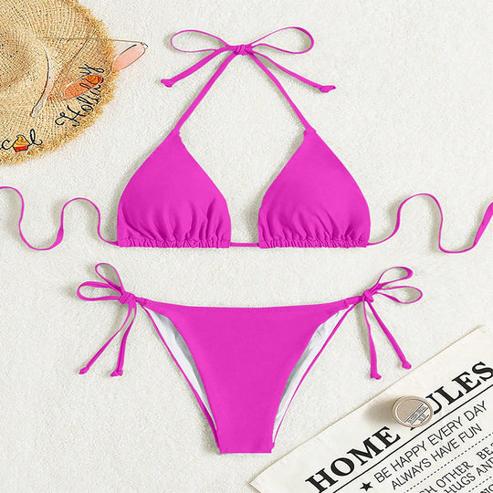 Damen Dreieck-Bikini mit verstellbaren Trägern EB