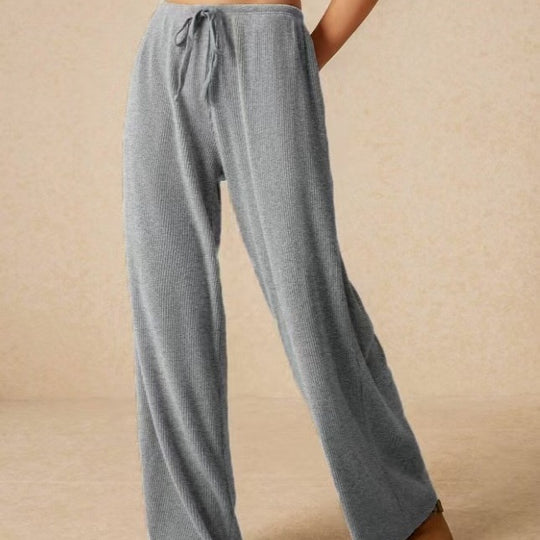 Damen weite Freizeithose mit elastischem Bund und Kordelzug EB