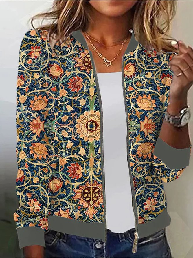 Damen Blousonjacke mit floralem Muster EB