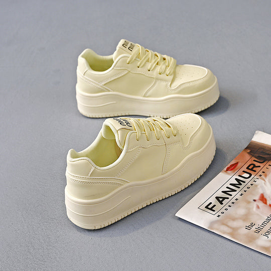 Damen modische Sneakers mit extra dicker Sohle und rutschfestem Profil EB