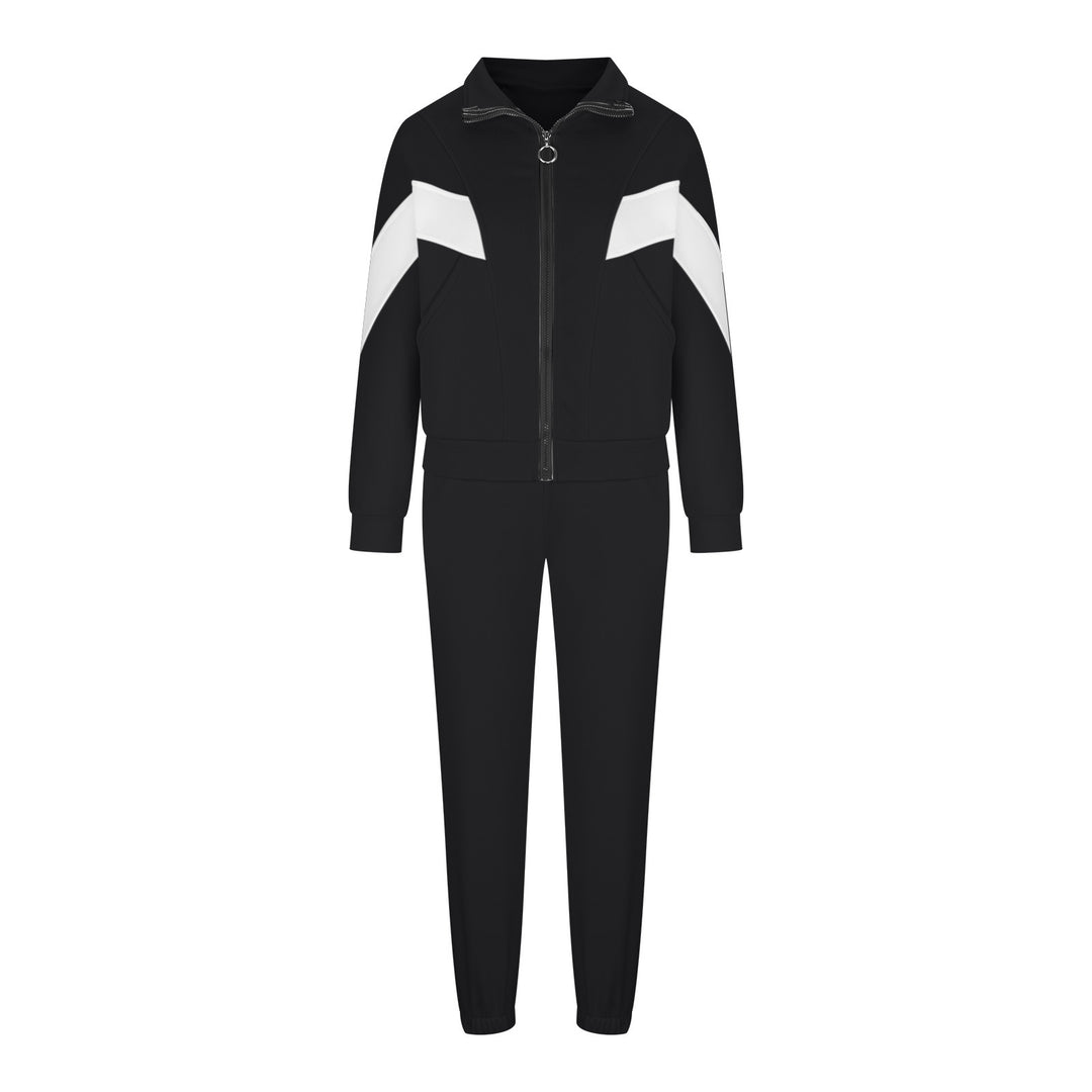 Damen Sportliches Fitness-Set mit modernem Reißverschluss und elastischem Bund EB