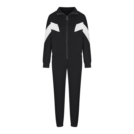 Damen Sportliches Fitness-Set mit modernem Reißverschluss und elastischem Bund EB
