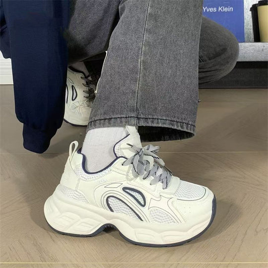 Damen Platform-Sneaker mit atmungsaktivem Mesh und skulptierter Komfortsohle EB