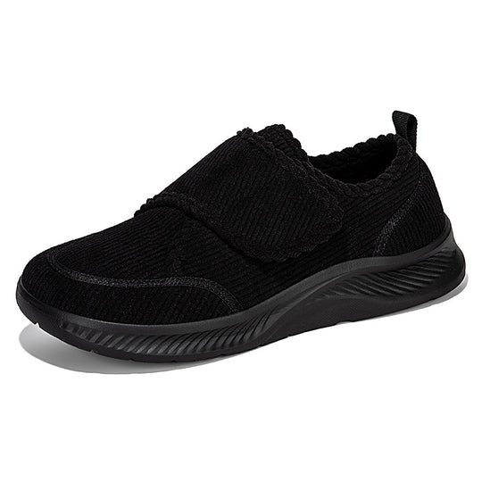 Damen Bequeme Slip-On Sneakers mit elastischem Klettverschluss EB