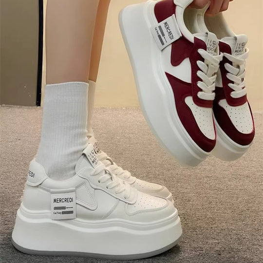 Damen Plateau-Sneaker mit luftiger Mesh-Oberfläche und komfortabler Dämpfung EB