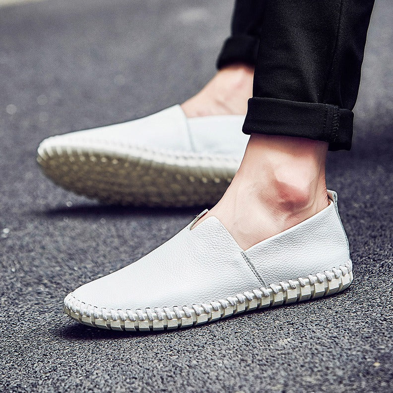 Damen Mokassins im klassischen Design aus hochwertigem Leder EB