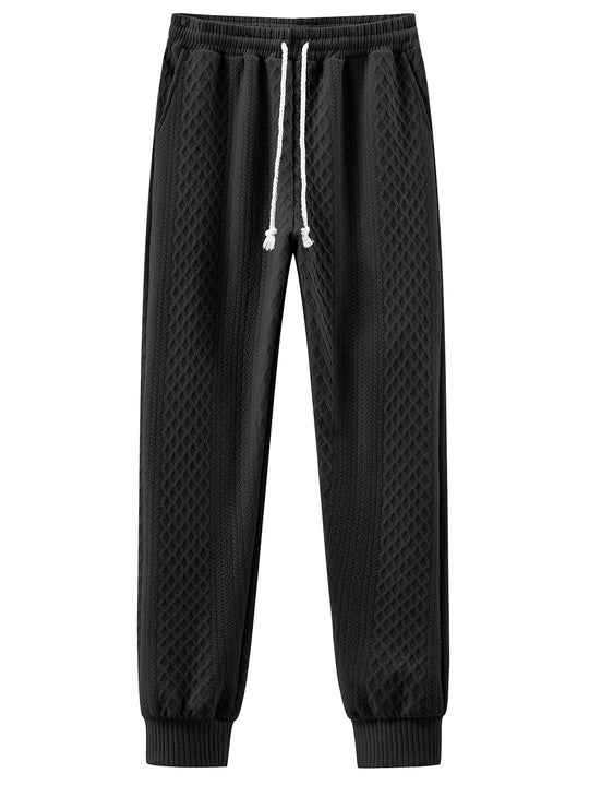 Herren Komfortable Strick-Jogginghose mit modernem Design und elastischem Bund EB
