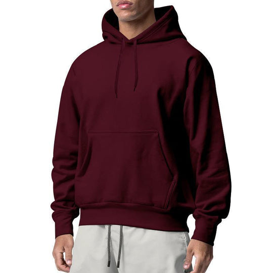 Herren nan Premium-Kapuzenpullover mit Kängurutasche, innen angerautem Fleece, verstärkter Nackennaht und geripptem Saum EB