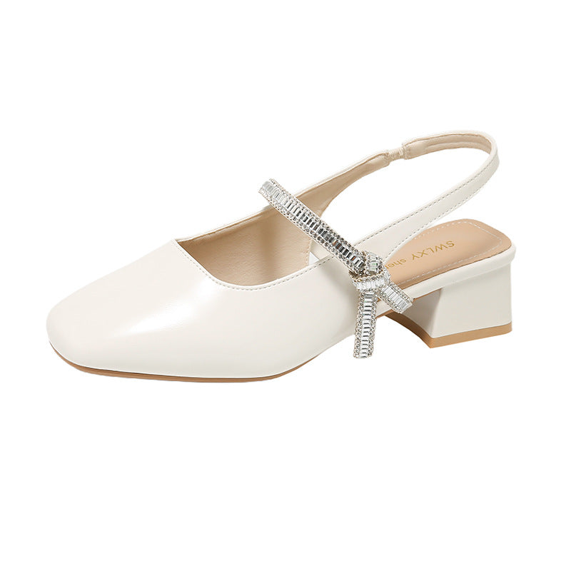 Damen Slingback-Pumps mit glitzerndem Riemchen und bequemer Sohle EB