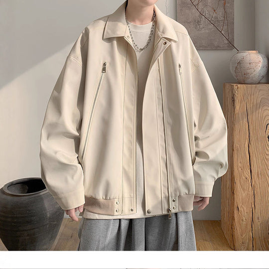 Damen Oversized Jacke mit innovativem Reißverschluss und lässigem Schnitt EB