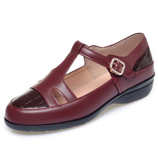 Damen Komfortable und elegante Schnürsandalen mit modischen Cut-Outs und verstellbarem Riemen EB