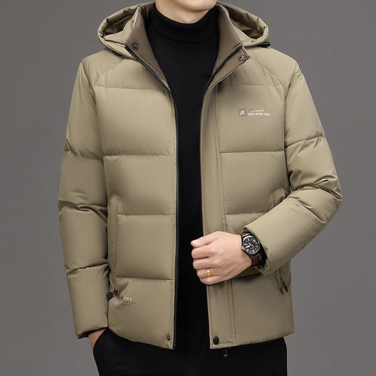 Herren Wattierte Stehkragenjacke mit wasserabweisender Oberfläche und Reißverschlusstaschen EB