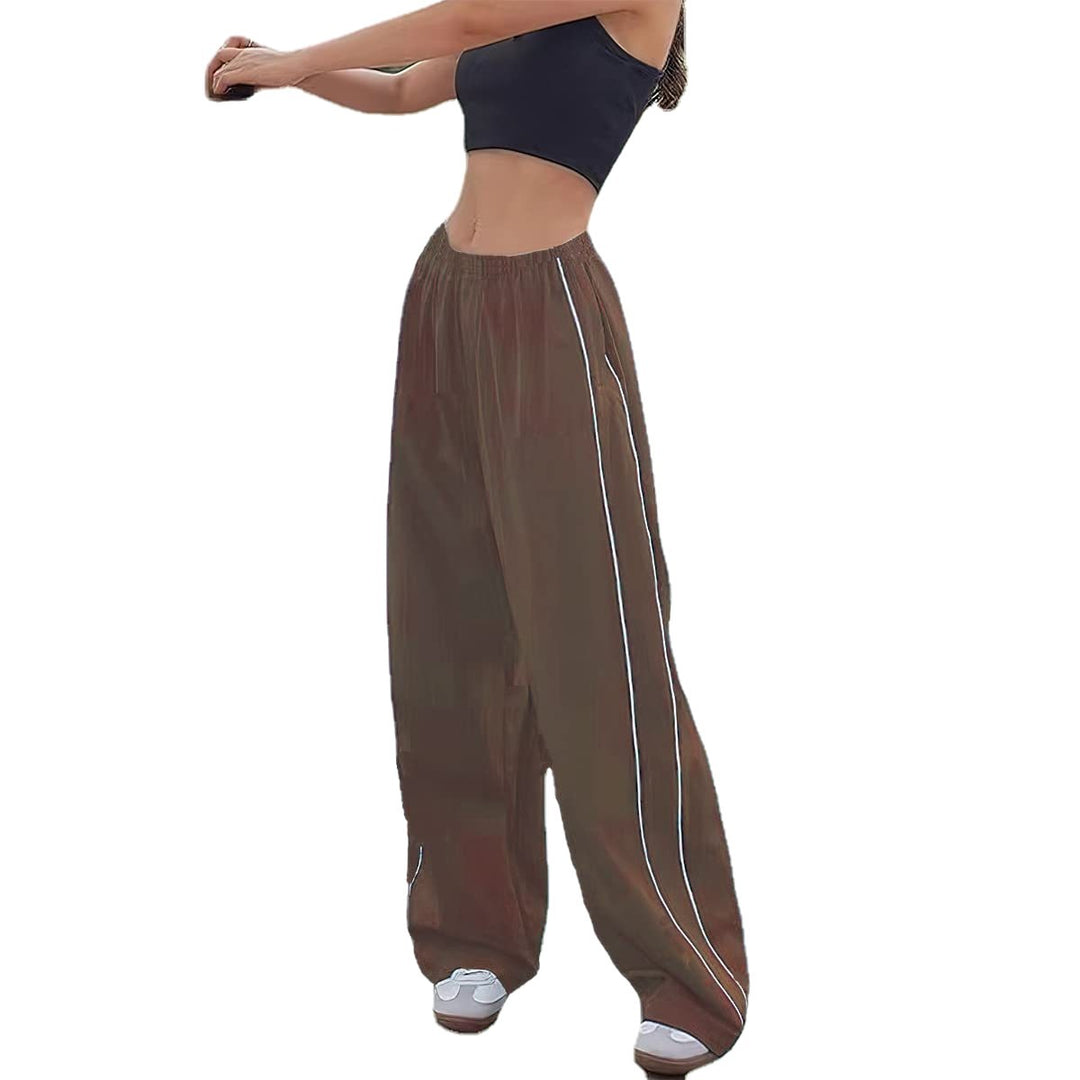 Damen Sportliche High-Waist Freizehhosen EB