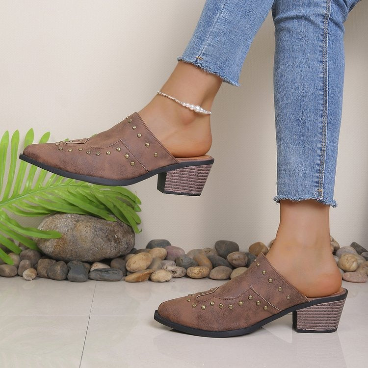 Damen Mokassins mit modischem Nieten-Design EB