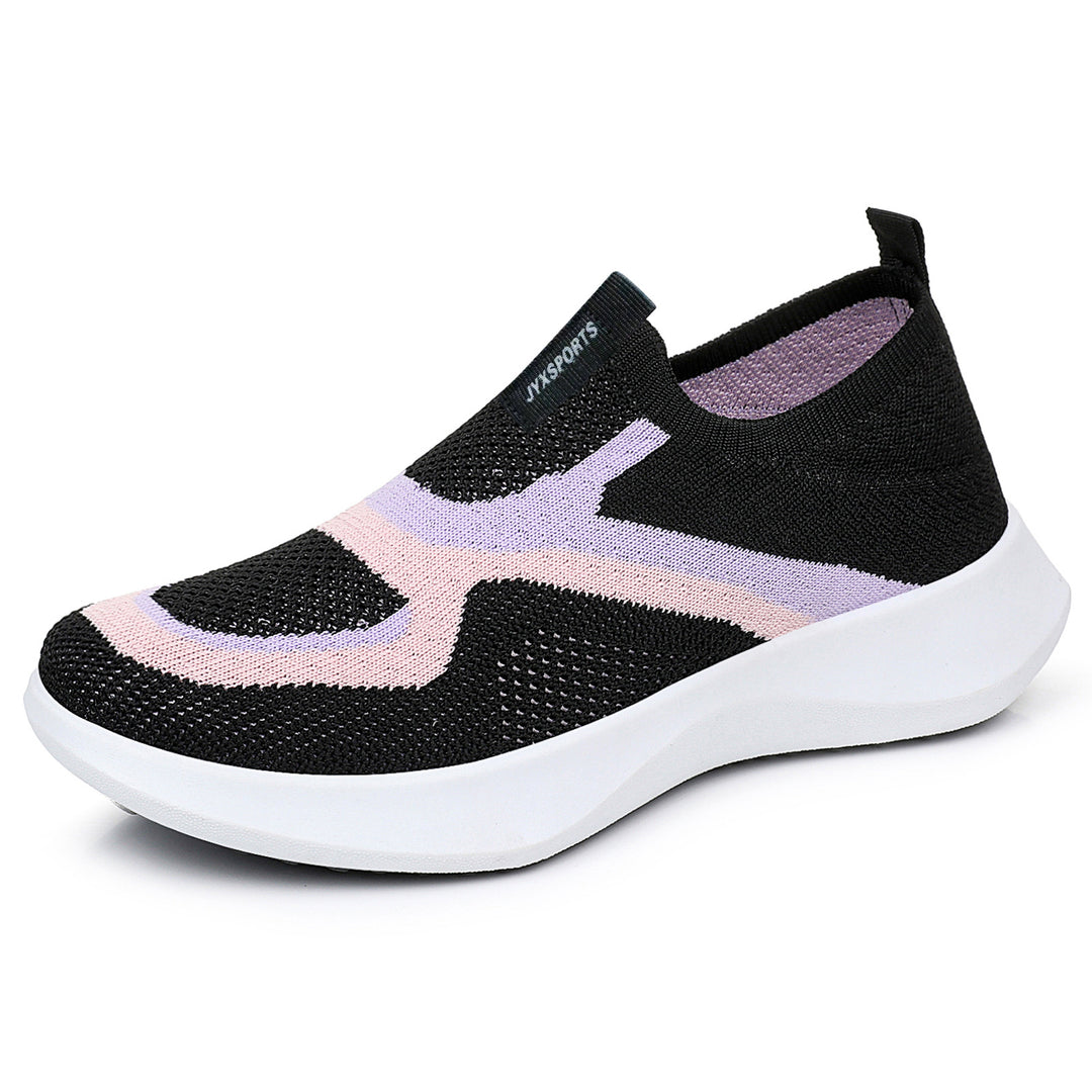 Damen Komfortable Slip-On Sneakers mit atmungsaktivem Mesh-Obermaterial EB
