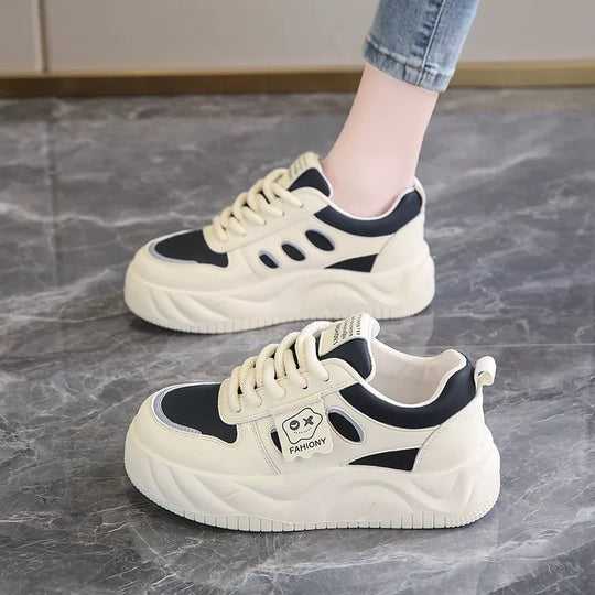 Damen Sportliche Chunky Sneakers mit stabiler Sohle und atmungsaktivem Obermaterial EB