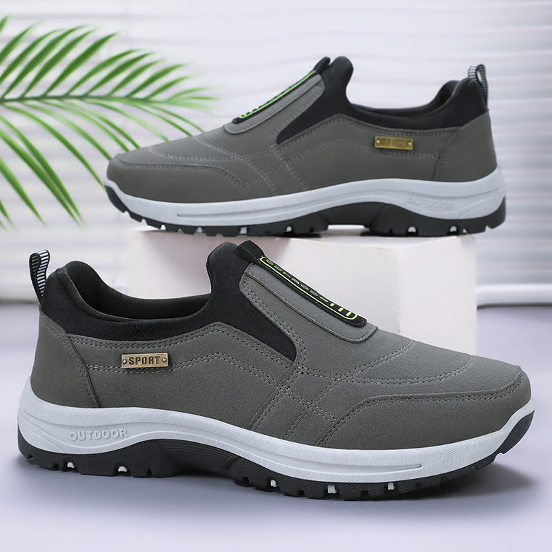 Herren nan strapazierfähiger Slip-On Outdoor-Wanderschuh mit wasserabweisender Mikrofaseroberfläche und griffiger Profilsohle EB