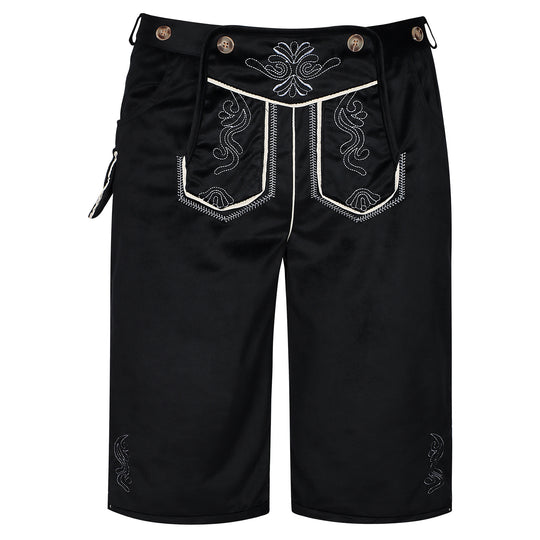 Herren nan kurze Trachtenhose mit besticktem Hosenlatz und Komfortbund EB