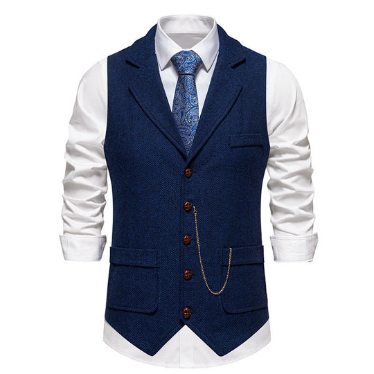 Herren elegante Weste mit zeitgemäßem Schnitt und feiner Struktur EB