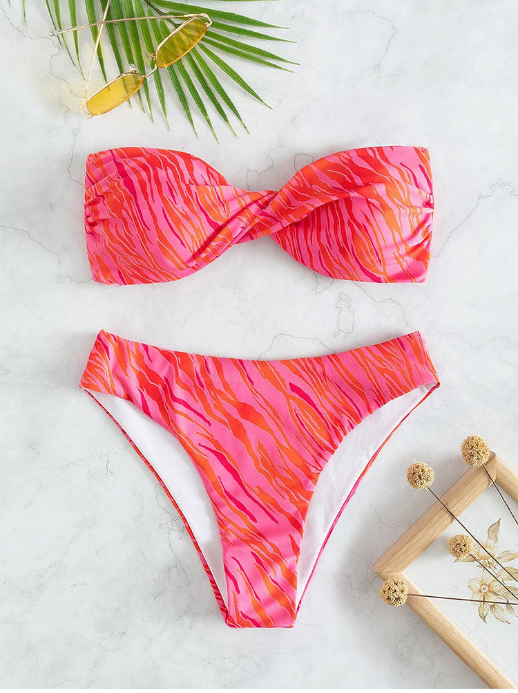 Damen Bandeau-Bikini mit anpassbarem Design EB