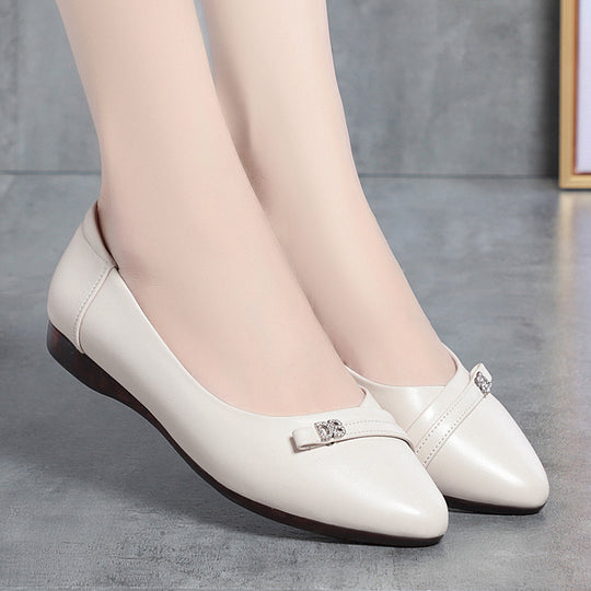 Damen Ballerinas mit eleganter Schleifenverzierung und rutschfester Sohle EB