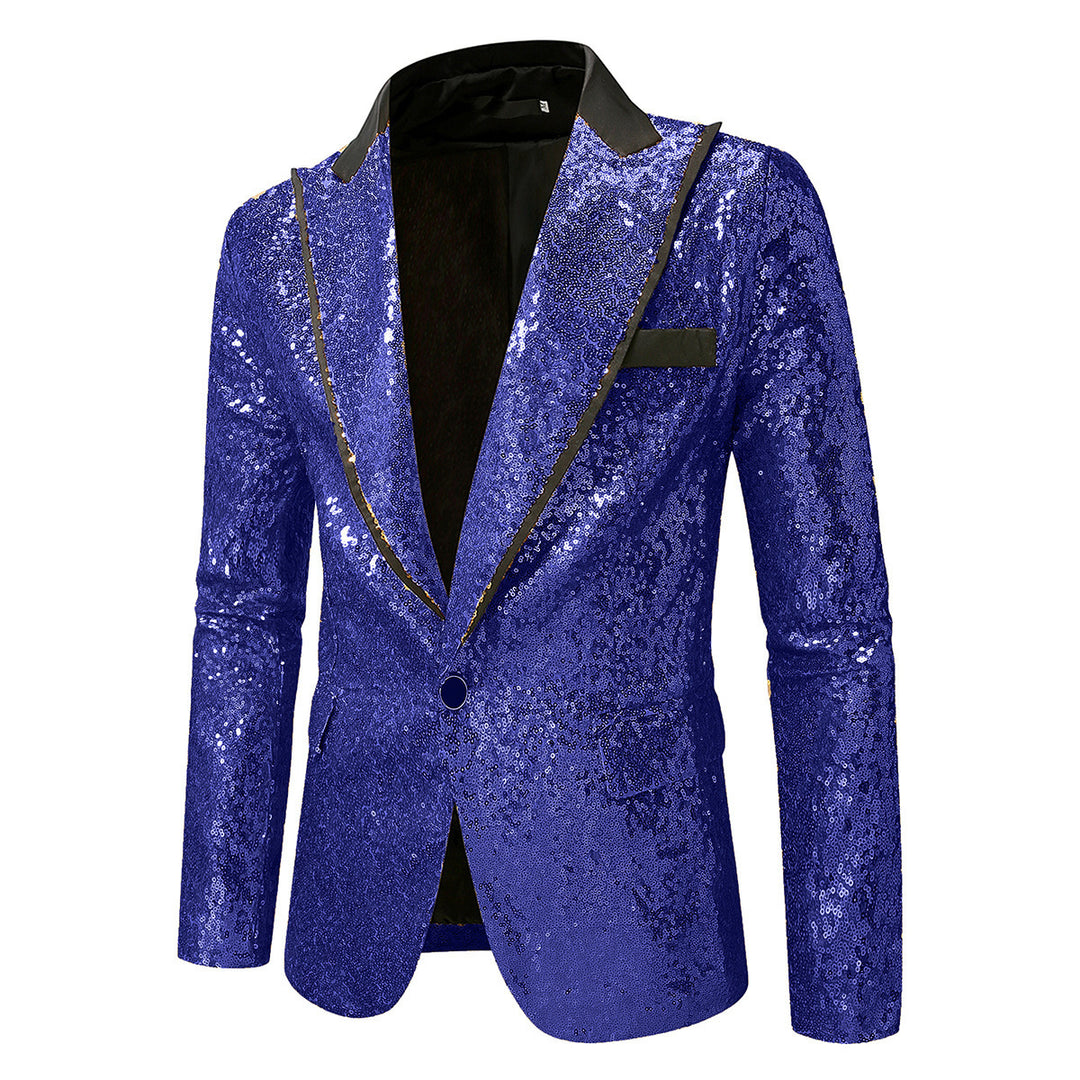 Herren Glitzernder Smokingblazer aus hochwertigem Satin EB