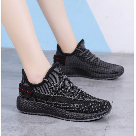 Damen atmungsaktive Sneakers mit flexiblem Obermaterial und dämpfender Sohle EB