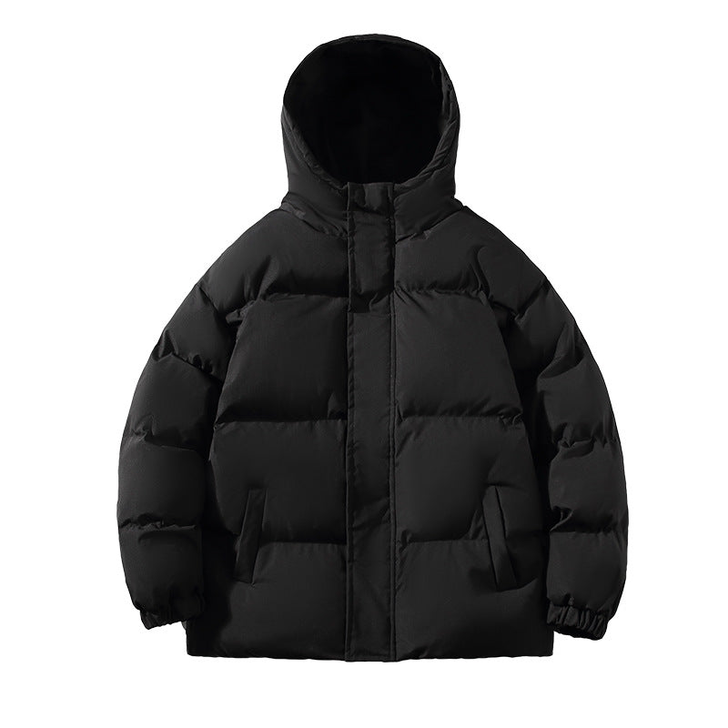 Herren gesteppte Winterjacke mit hohem Kragen und seitlichen Taschen EB