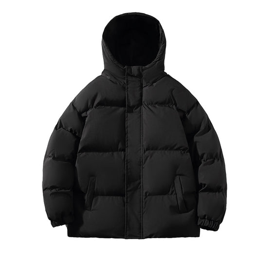 Herren gesteppte Winterjacke mit hohem Kragen und seitlichen Taschen EB