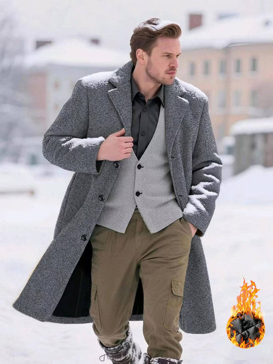 Herren klassischer Wollmantel EB