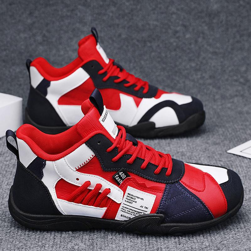 Herren mehrlagige Retro-City-Sneaker mit Wildleder- und Textilmix, gepolstertem Fersenkragen, atmungsaktiver Mesh-Zunge und griffiger Gummisohle EB