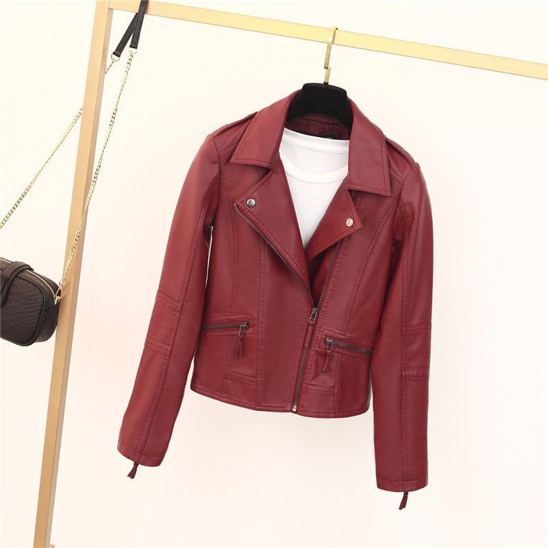 Damen Bikerjacke mit asymmetrischem Reißverschluss und dekorativen Nieten EB
