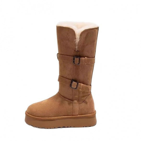 Damen Kuschelige Winterstiefel mit weichem Innenfutter und modischem Design EB