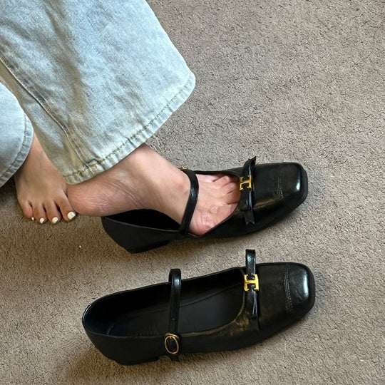 Damen Ballerinas mit elegantem Riemchen und modischem Schleifendetail EB