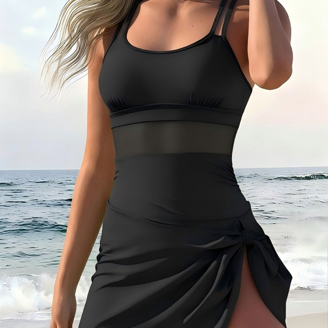 Damen Tankini mit modischem Wickelrock EB