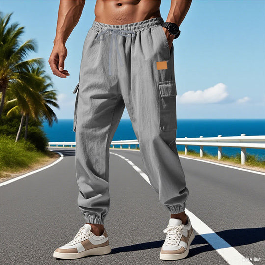 Herren Cargo-Hose mit elastischem Bund und praktischen Taschen EB