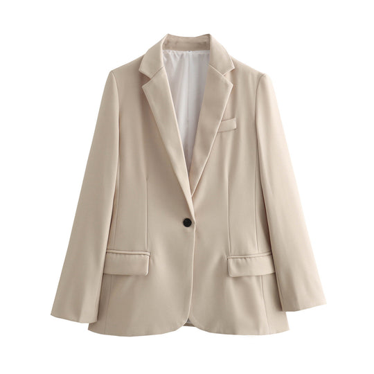 Damen elegante Blazerjacke mit modernem Schnitt und praktischen Taschen EB