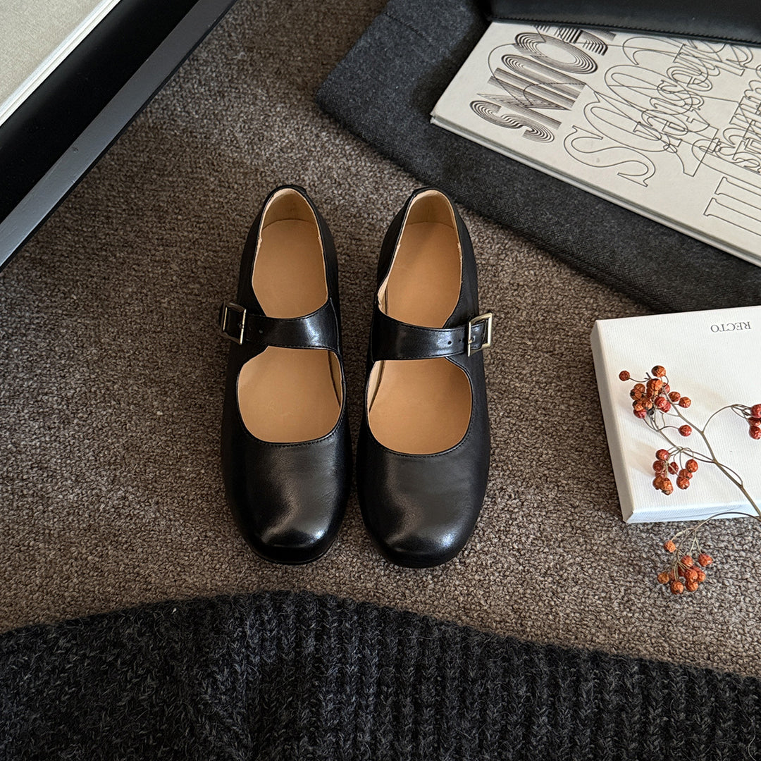 Damen Elegante und komfortable Mary-Jane Schuhe mit modischer Schnalle EB