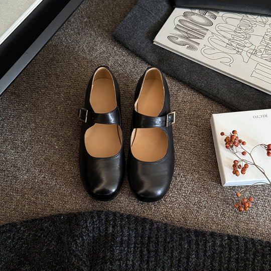 Damen Elegante und komfortable Mary-Jane Schuhe mit modischer Schnalle EB