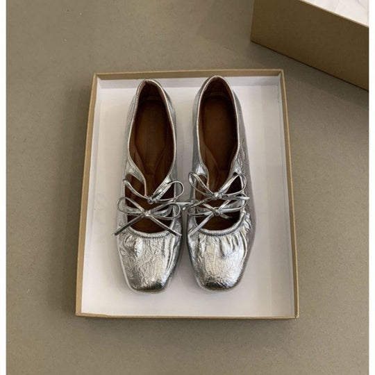 Damen Stylische Riemchen Mules mit dekorativem Schnürdetail EB