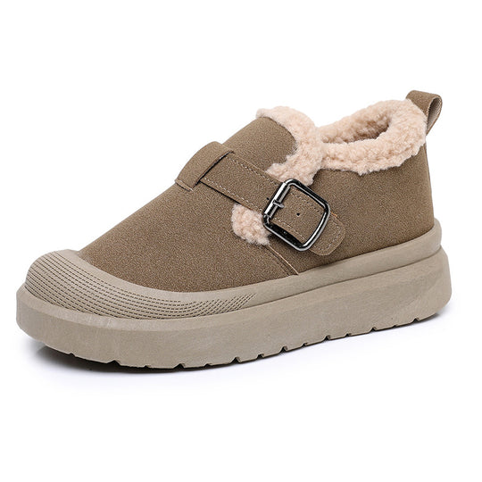 Damen Warmgefütterte Slip-On Sneakers mit verstellbarem Riemen EB