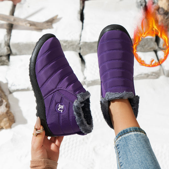 Damen Komfortable Winterboots mit kuscheligem Futter und rutschfester Sohle EB