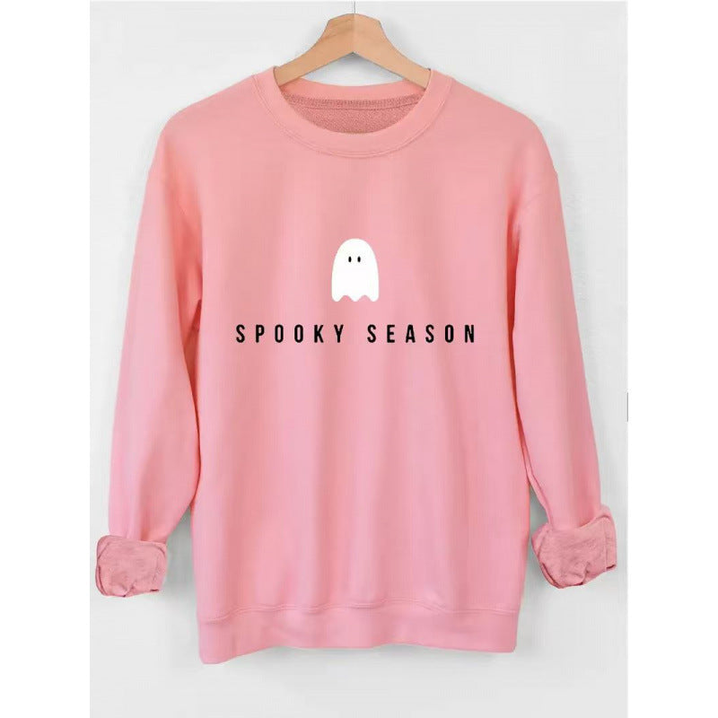 Unisex nan lässiges Halloween Sweatshirt mit Gespenst-Print und Oversize-Schnitt EB